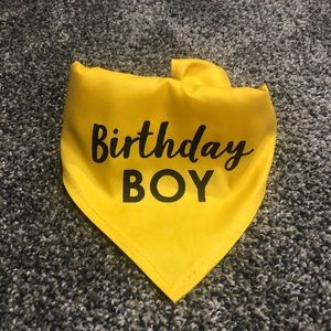 Yellow Dog Bandana. Birthday Boy.